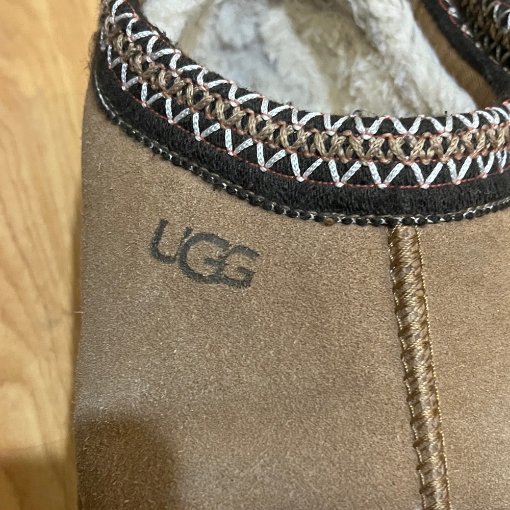 UGG Tan Suede Slip-On Shoes - Picture 2 of 5